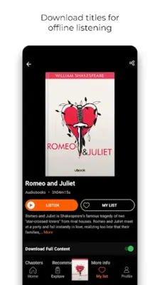 Ubook Audiobooks android App screenshot 8